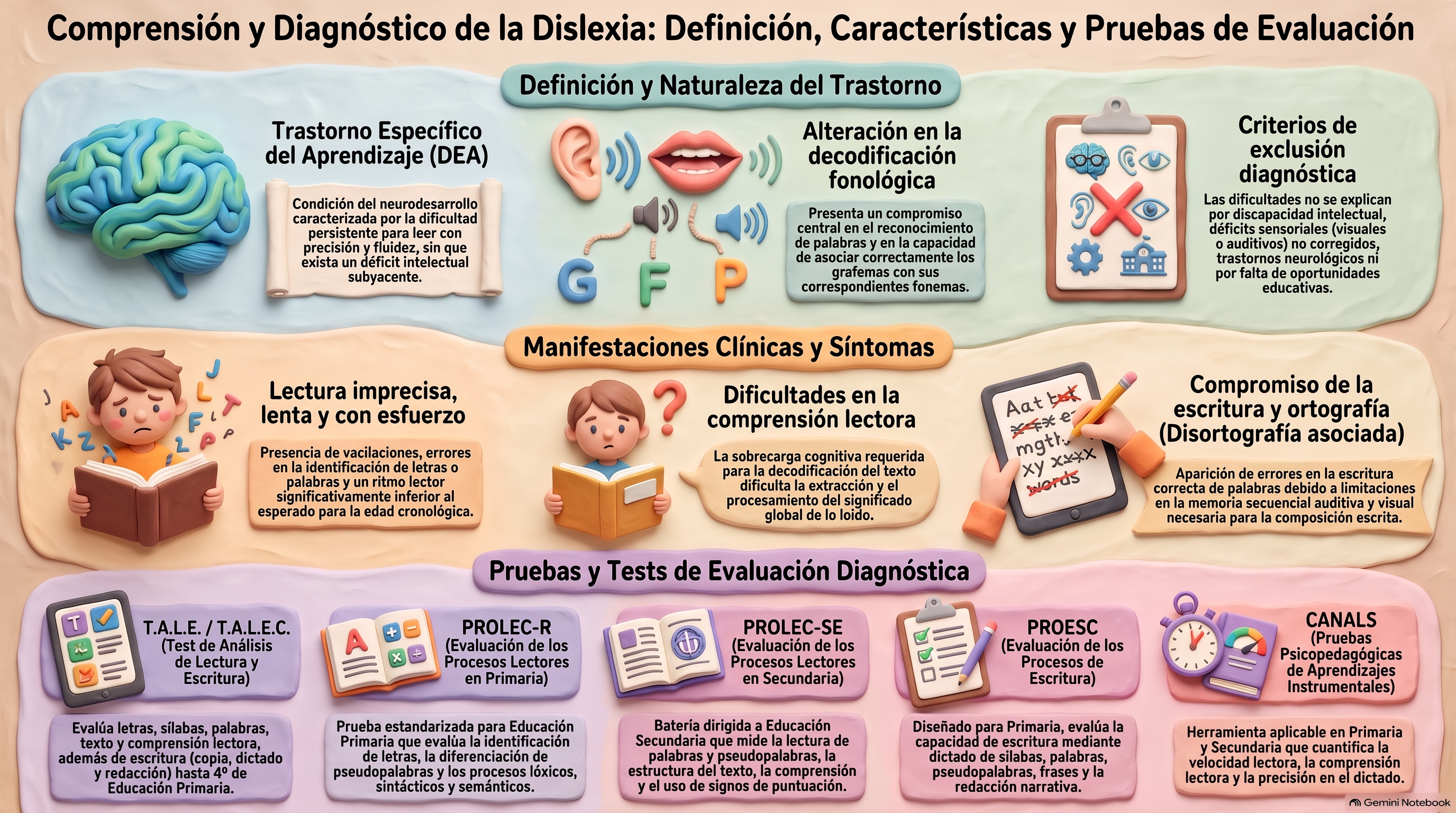Infografía de dislexía